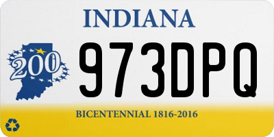 IN license plate 973DPQ