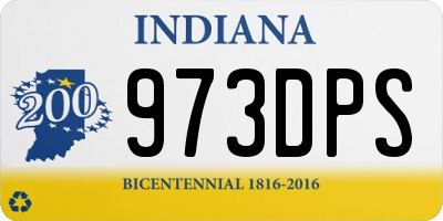 IN license plate 973DPS