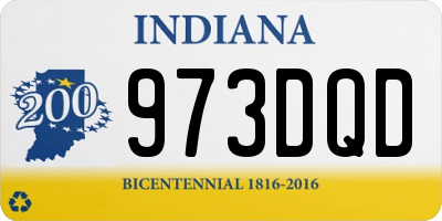 IN license plate 973DQD