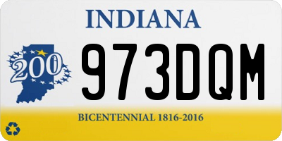 IN license plate 973DQM