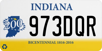 IN license plate 973DQR