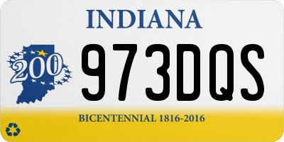 IN license plate 973DQS