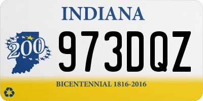 IN license plate 973DQZ