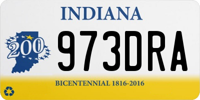 IN license plate 973DRA
