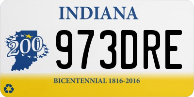 IN license plate 973DRE