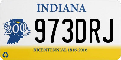 IN license plate 973DRJ