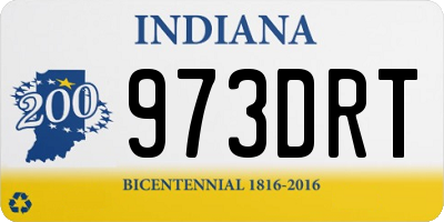 IN license plate 973DRT