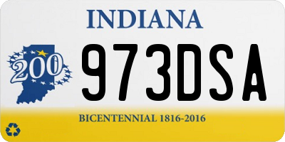 IN license plate 973DSA