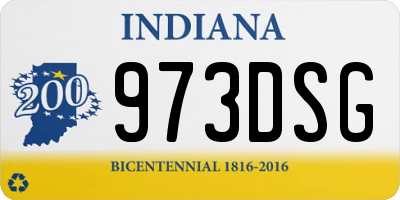IN license plate 973DSG