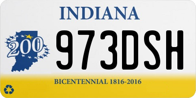 IN license plate 973DSH