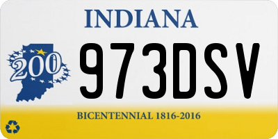 IN license plate 973DSV