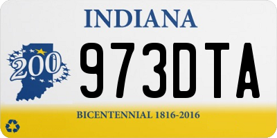 IN license plate 973DTA
