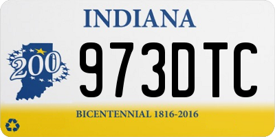 IN license plate 973DTC