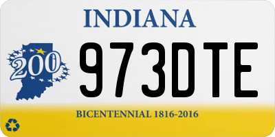 IN license plate 973DTE