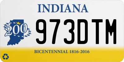 IN license plate 973DTM