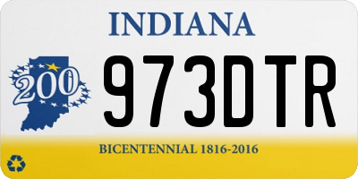 IN license plate 973DTR