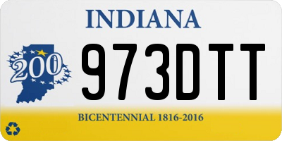 IN license plate 973DTT