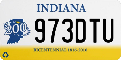 IN license plate 973DTU