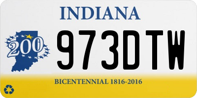 IN license plate 973DTW