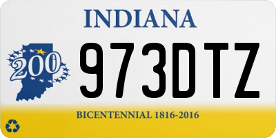 IN license plate 973DTZ