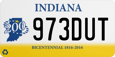 IN license plate 973DUT