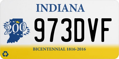 IN license plate 973DVF