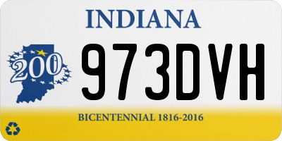 IN license plate 973DVH
