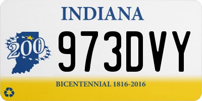 IN license plate 973DVY