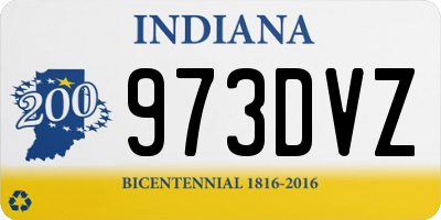 IN license plate 973DVZ