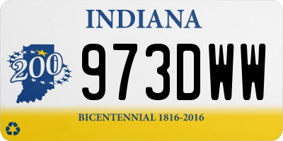 IN license plate 973DWW