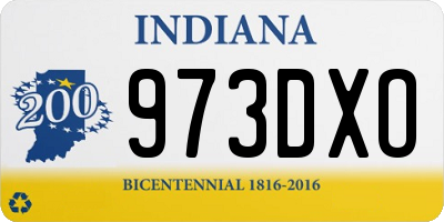IN license plate 973DXO