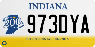 IN license plate 973DYA
