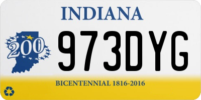 IN license plate 973DYG