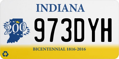IN license plate 973DYH