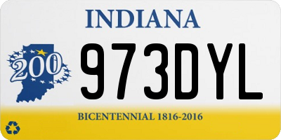 IN license plate 973DYL