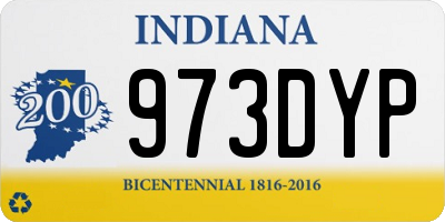 IN license plate 973DYP