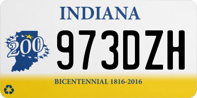 IN license plate 973DZH