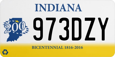 IN license plate 973DZY