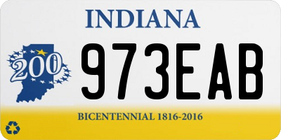 IN license plate 973EAB