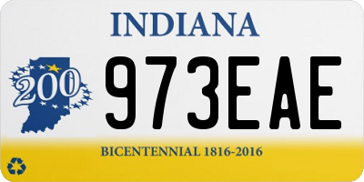 IN license plate 973EAE