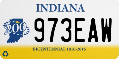 IN license plate 973EAW