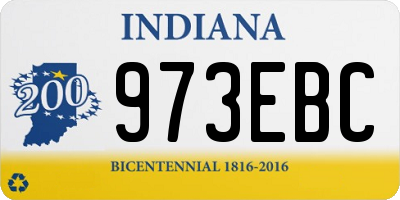 IN license plate 973EBC