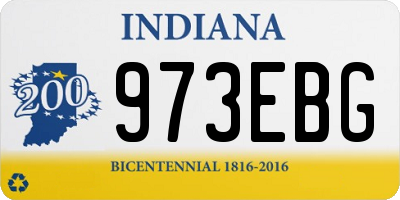 IN license plate 973EBG