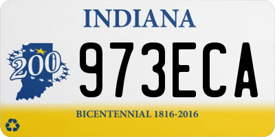IN license plate 973ECA