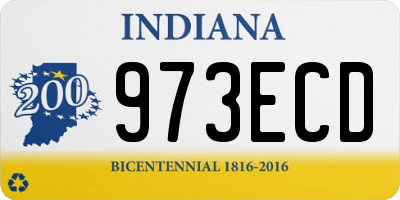 IN license plate 973ECD