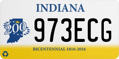 IN license plate 973ECG