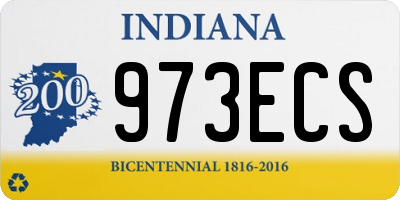 IN license plate 973ECS