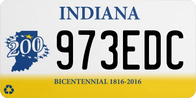 IN license plate 973EDC