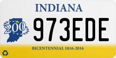 IN license plate 973EDE