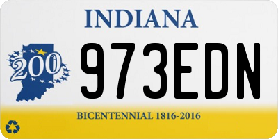 IN license plate 973EDN
